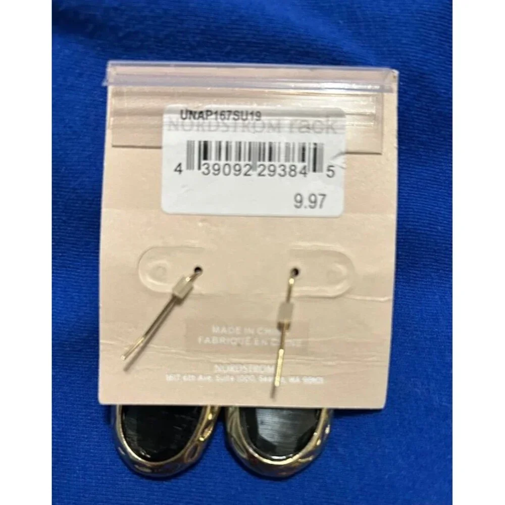 Bundle 4 Pairs Nordstrom Rack 14th & Union Gold and Stone Fashion Earrings